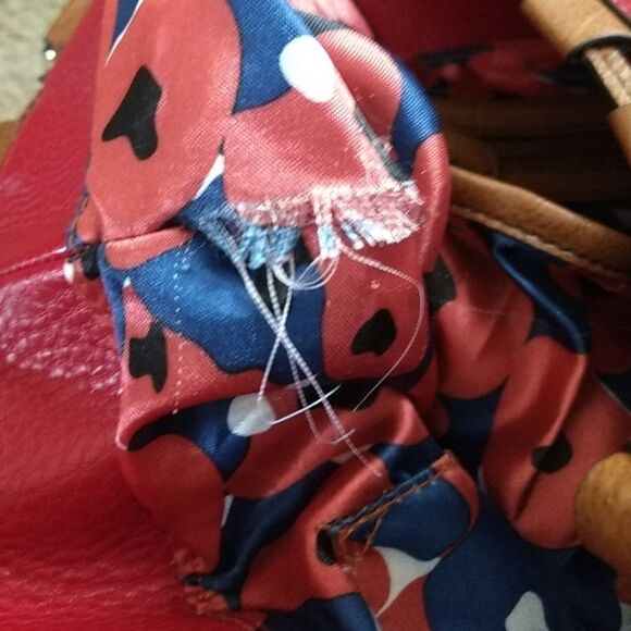 Dana Buchman red and brown purse - Picture 8 of 8